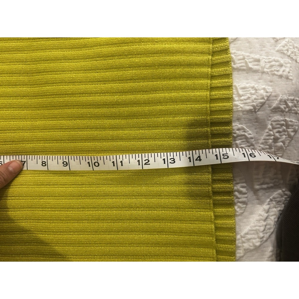 Free People Eliza Mini Skirt Sweater Set, size XS, color Chartreuse‎ NWT - Picture 6 of 12